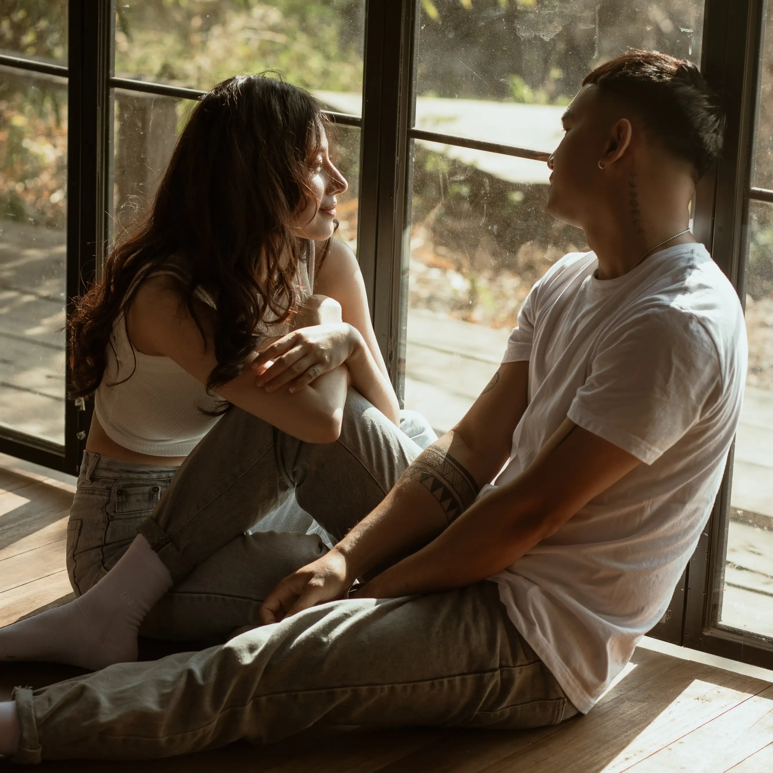 couple talking about going to counseling